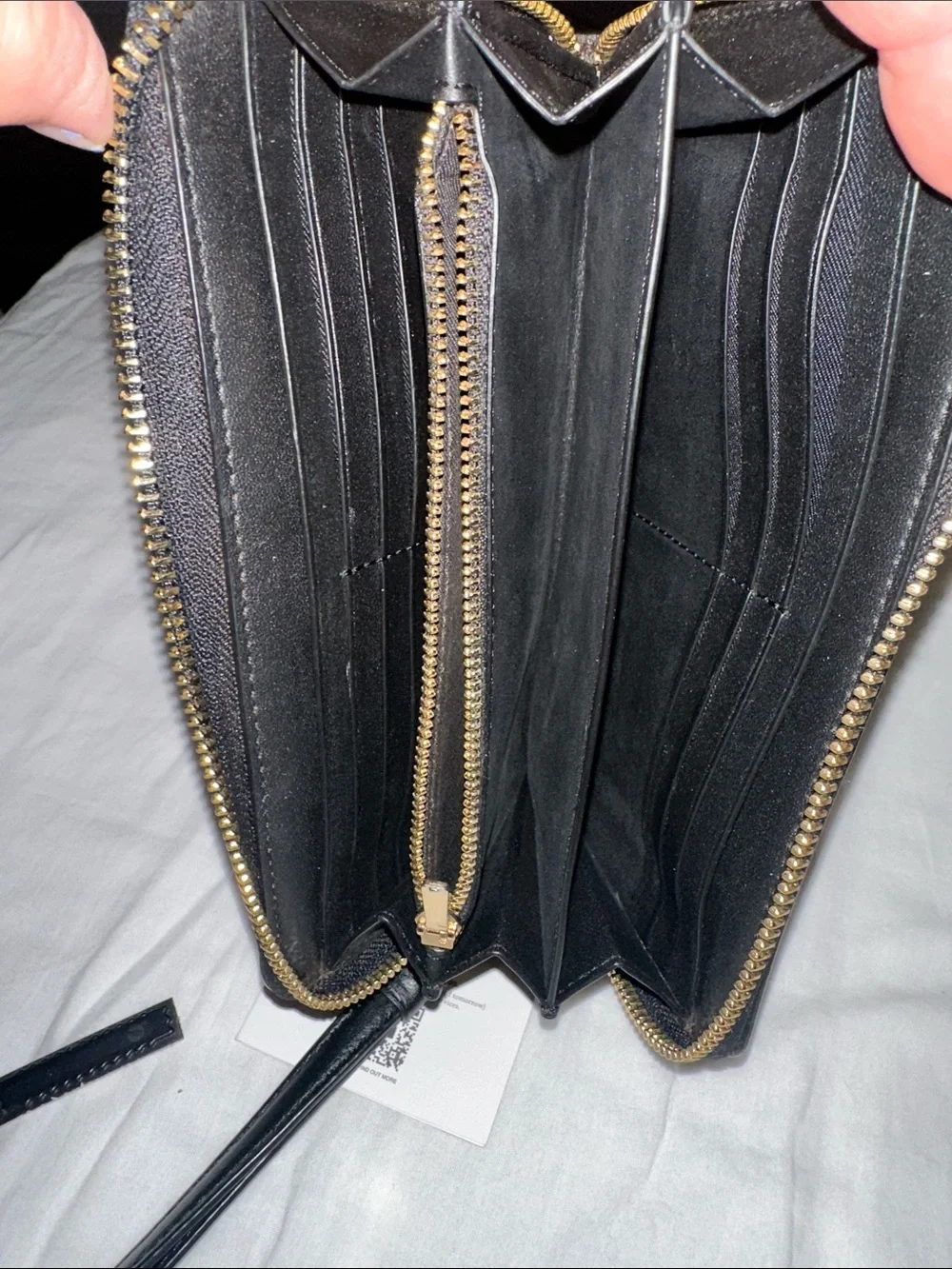 Coach Signature Canvas Zip Wallet in Brown